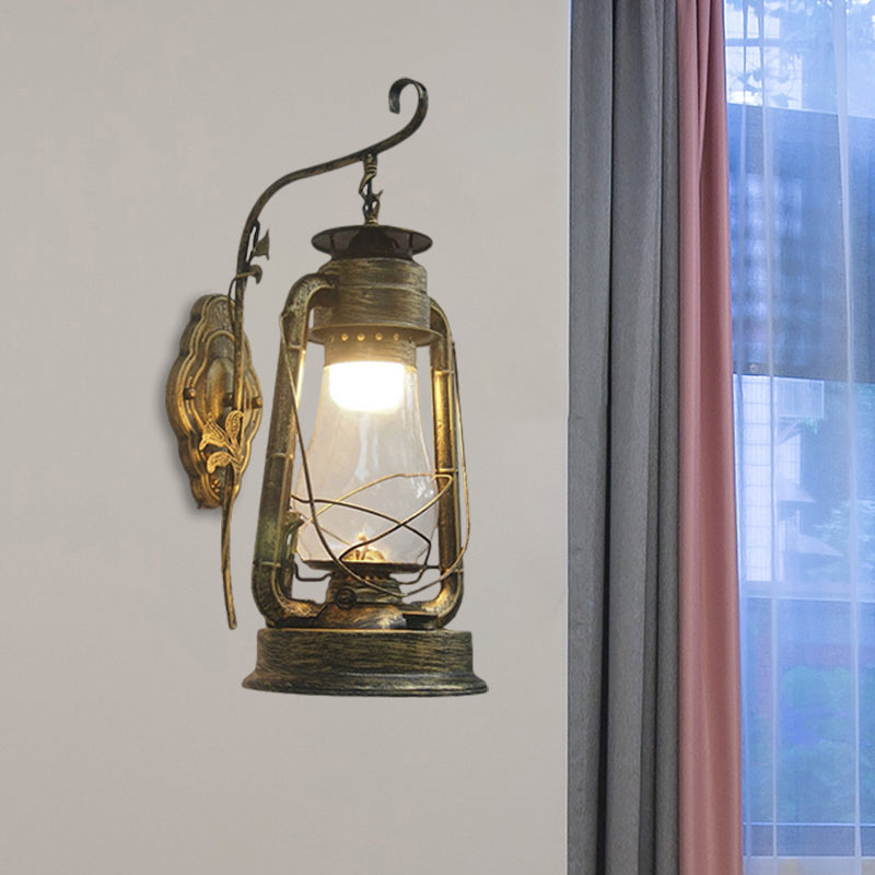 Vivolux | 1 Glühbirne Kerosin Wandmontierte Lichtarmatur Küstenstil Schwarz/Bronze/Kupfer Klarglasbeleuchtung