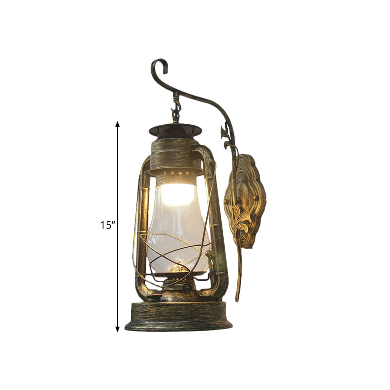 Vivolux | 1 Glühbirne Kerosin Wandmontierte Lichtarmatur Küstenstil Schwarz/Bronze/Kupfer Klarglasbeleuchtung