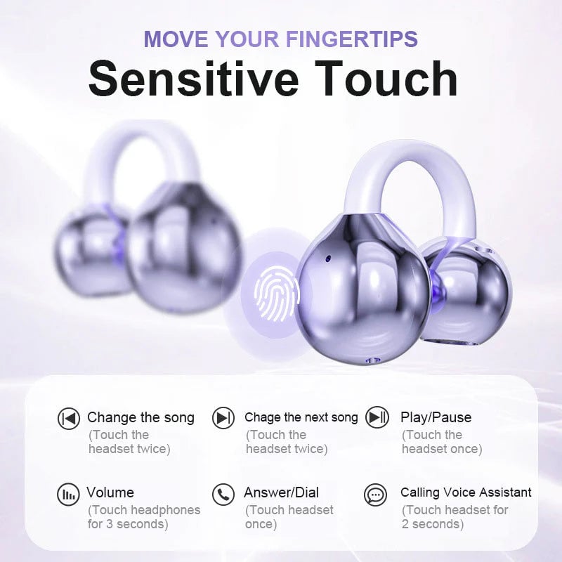Vivolux | AI Übersetzung Offene Ohr Clip Bluetooth Kopfhörer