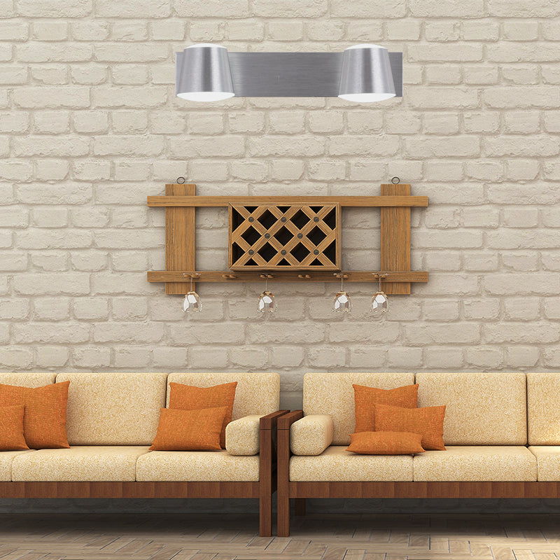 Vivolux | Getailleerde Woonkamer Vanity Wandlamp Eenvoudige Stijl Metaal 1/2/3 Koppen Zilveren Wandlicht Armatuur in Warm/Wit Licht
