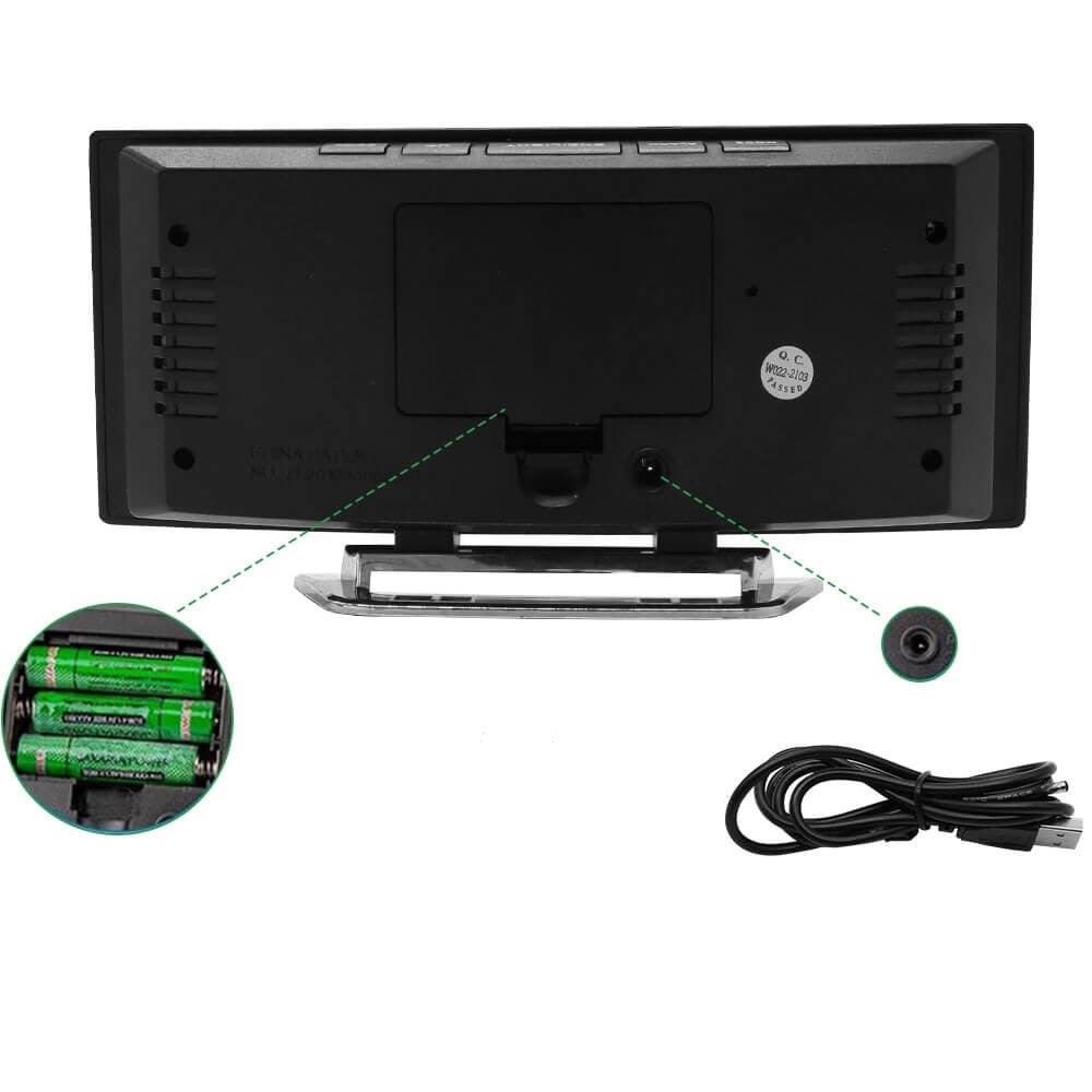 Vivolux | Gebogene LED Digitalwecker - Rass