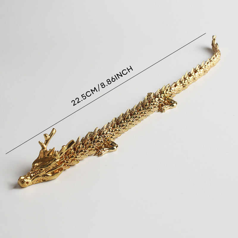 Vivolux | Goldener Drache mit beweglichen Gelenken
