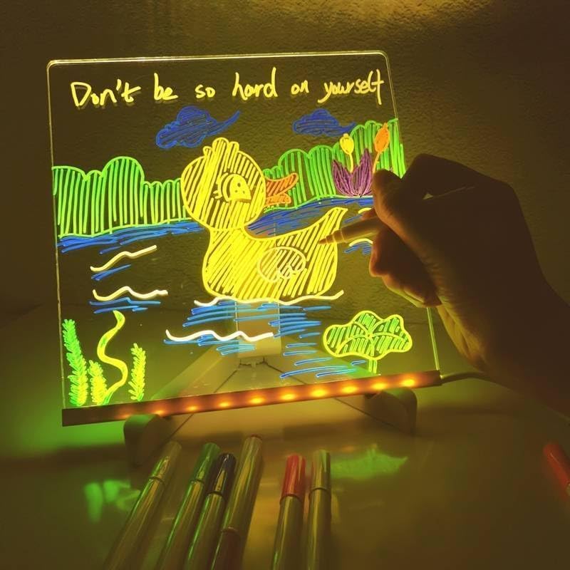 Vivolux | LED Notiztafel mit 7 Farben Stift
