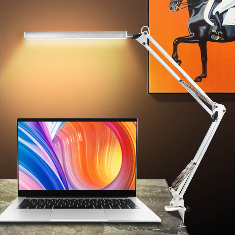 Vivolux | LED Klappbarer Langer Arm Clip Augen Schutz USB Lese Tischlampe