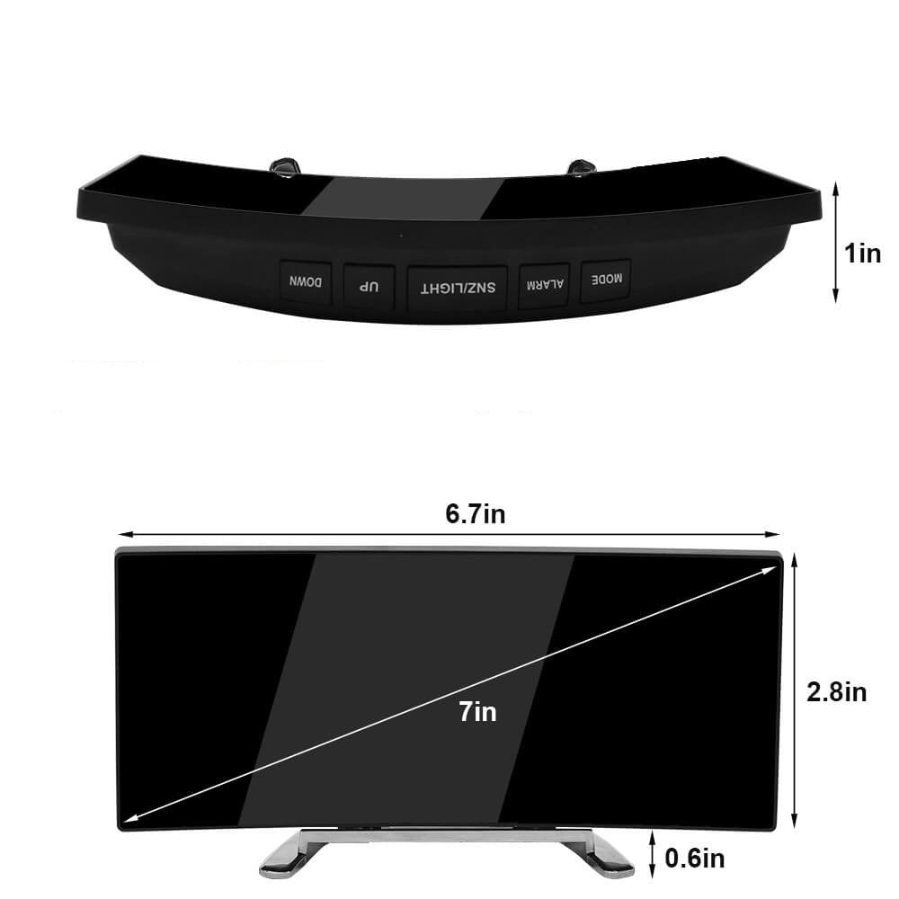 Vivolux | Gebogene LED Digitalwecker - Rass