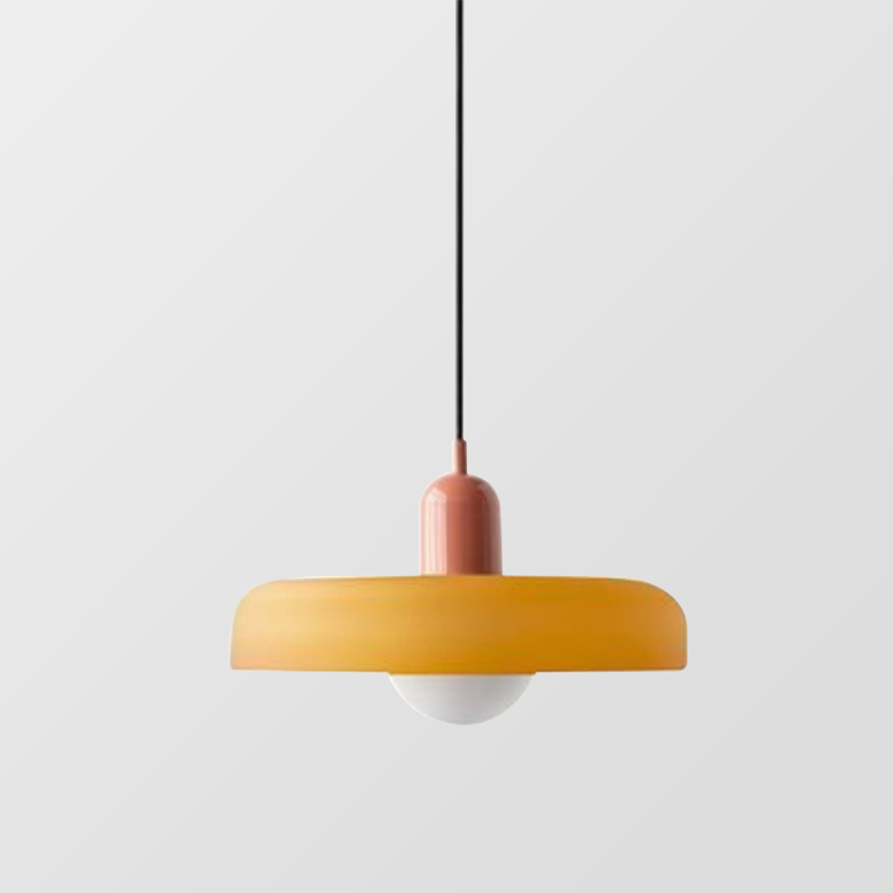 Vivolux | Pendelleuchte aus farbigem Glas | Elegante Hängeleuchte im Bauhaus-Stil | Designlampe für Wohnzimmer & Esszimmer