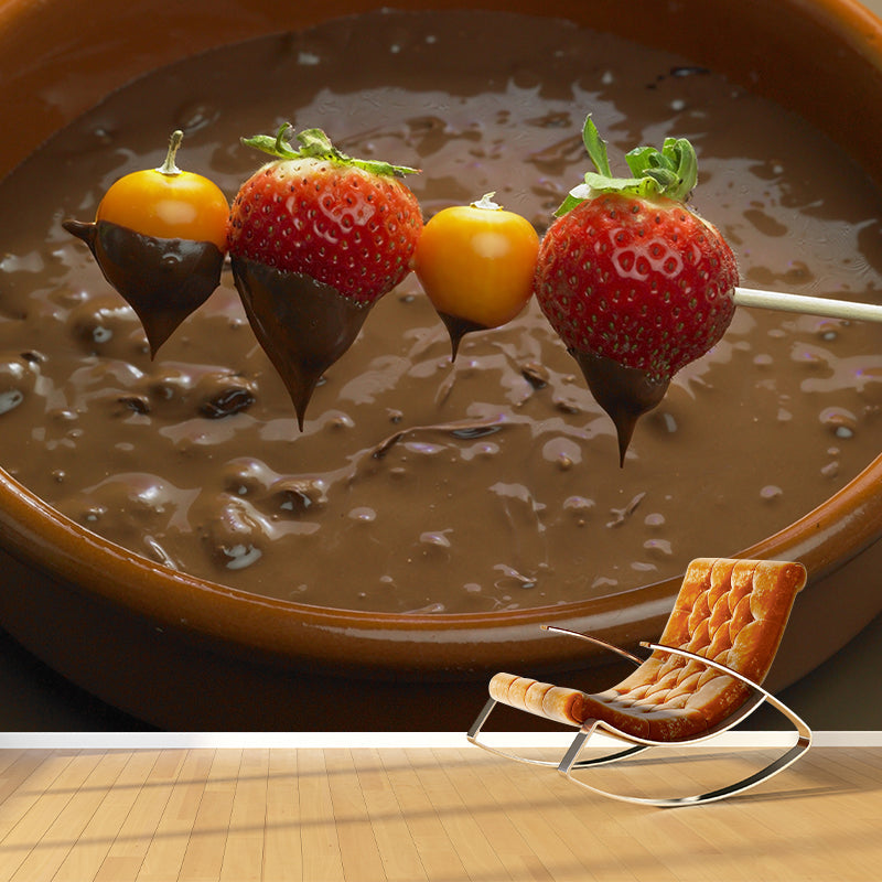 Vivolux | Lichte kleur chocolade muurstain resistente hedendaagse dessertwinkel wandbekleding