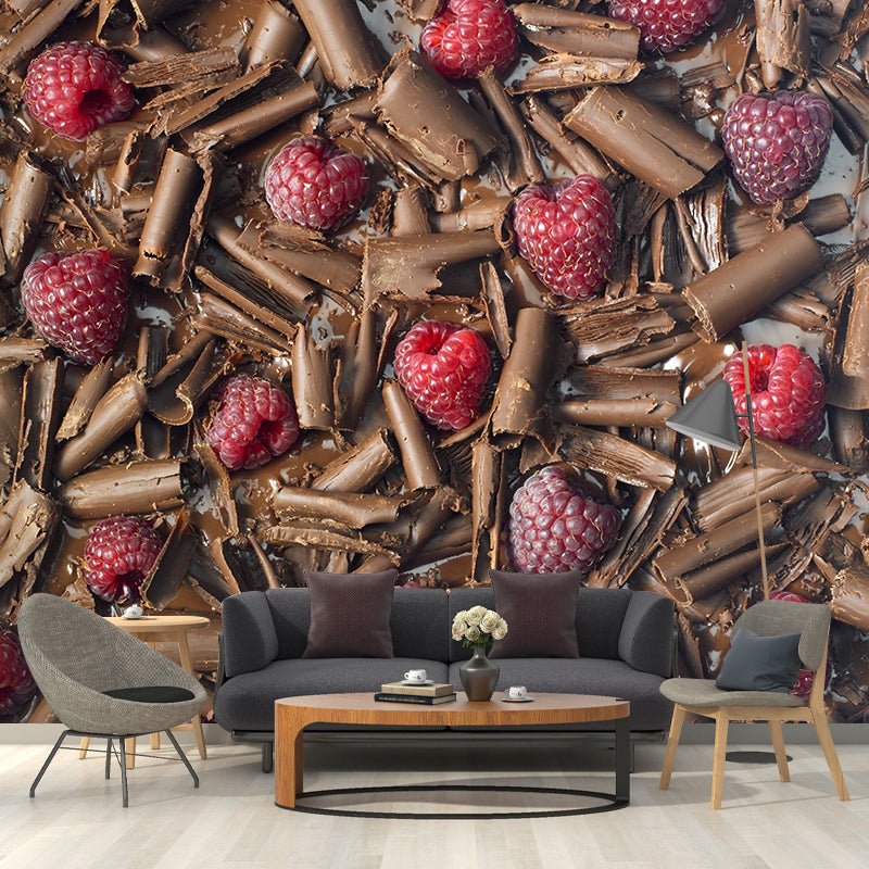 Vivolux | Lichte kleur chocolade muurstain resistente hedendaagse dessertwinkel wandbekleding