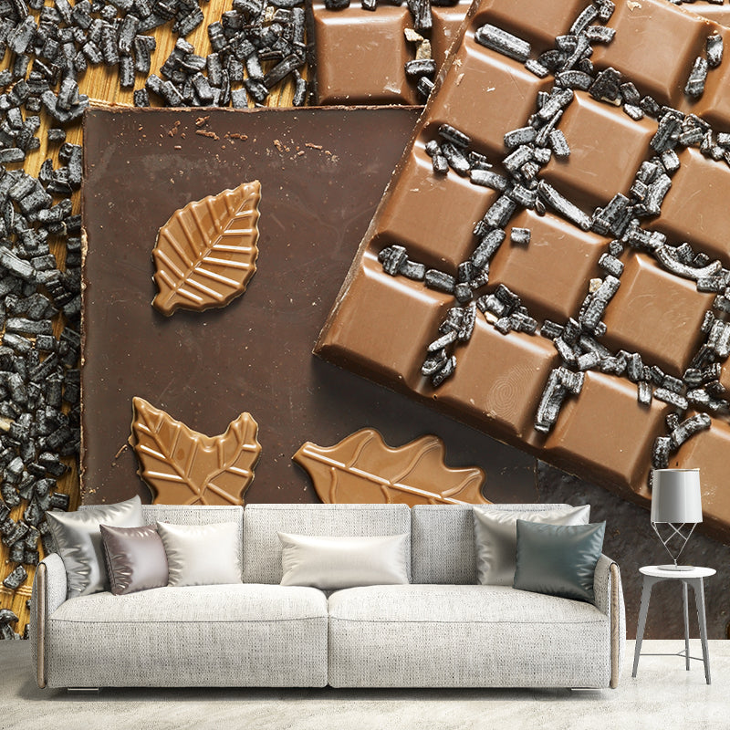 Vivolux | Lichte kleur chocolade muurstain resistente hedendaagse dessertwinkel wandbekleding