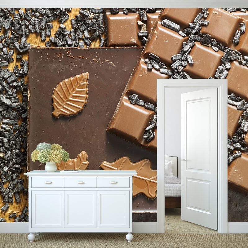 Vivolux | Lichte kleur chocolade muurstain resistente hedendaagse dessertwinkel wandbekleding