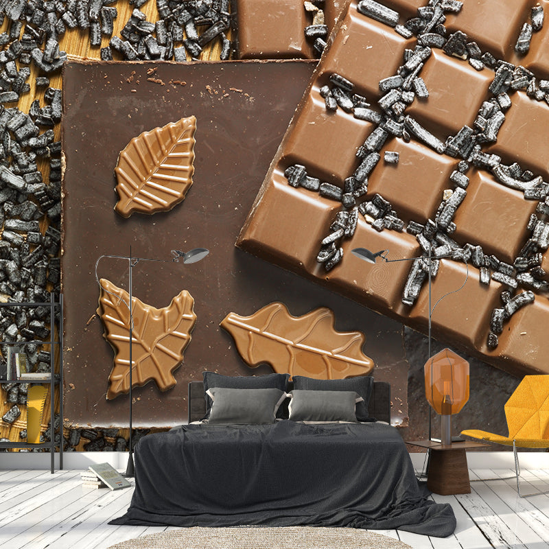Vivolux | Lichte kleur chocolade muurstain resistente hedendaagse dessertwinkel wandbekleding