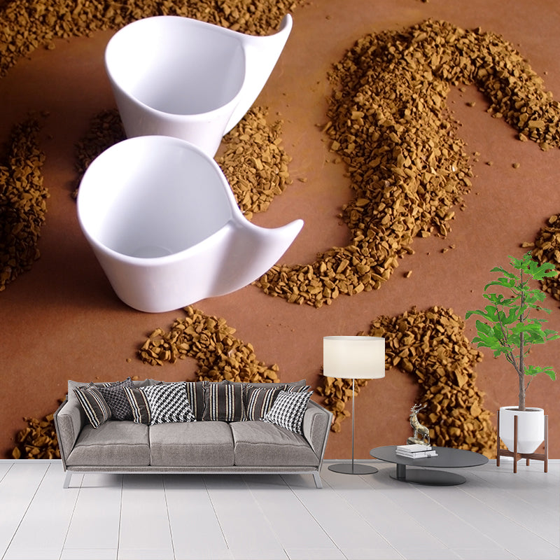 Vivolux | Pastel Farbe Kaffeebohnen Wanddekoration für die Dekoration Moderner Wohnzimmer Wanddekoration