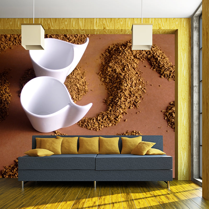 Vivolux | Pastel Farbe Kaffeebohnen Wanddekoration für die Dekoration Moderner Wohnzimmer Wanddekoration
