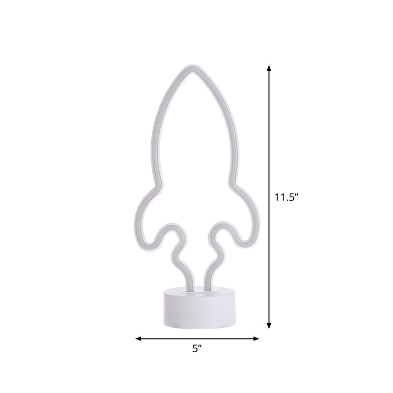 Vivolux | Rocket Baby Schlafzimmer Wand Nachtlampe Plastik LED Minimalistische Nachttischlampe in Weiß