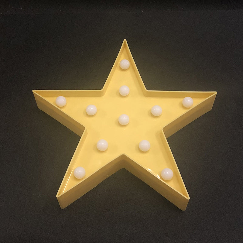 Vivolux | Pentacle Baby Schlafzimmer Nachttischlampe Kunststoff Modern Stil LED Nachbeleuchtung in Gelb