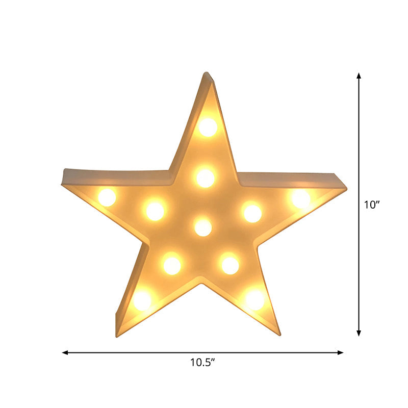 Vivolux | Pentacle Baby Schlafzimmer Nachttischlampe Kunststoff Modern Stil LED Nachbeleuchtung in Gelb