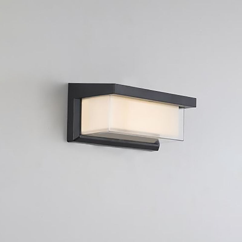 Vivolux | Modern Minimalist Solar Rechteck PC LED Außen Wandleuchte Lampe Für Außenpatio