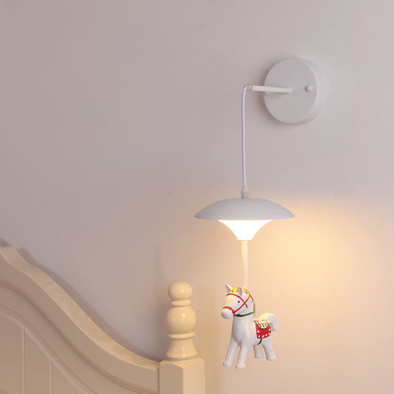 Vivolux | Schimmel Schattens Wandlampe Kind Acryl LED Weiße Wandmontierte Leuchte mit Cartoon Dekoration
