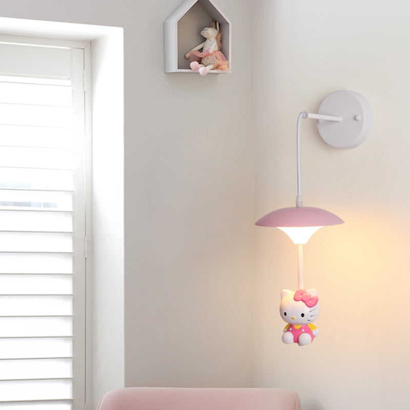 Vivolux | Schimmel Schattens Wandlampe Kind Acryl LED Weiße Wandmontierte Leuchte mit Cartoon Dekoration