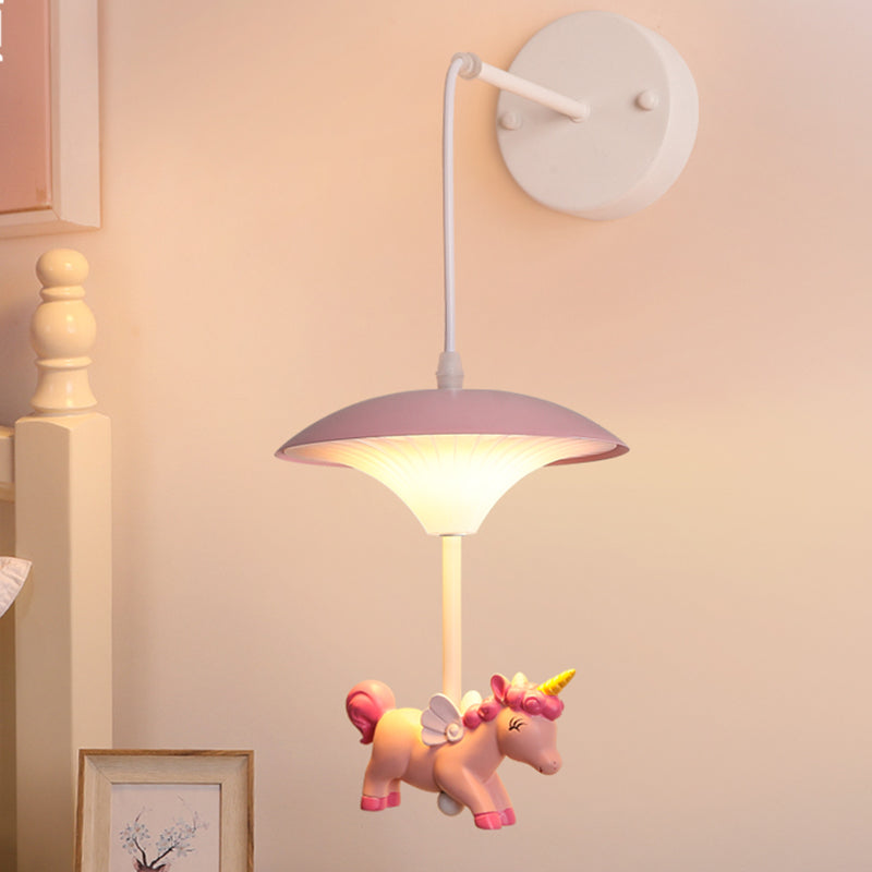 Vivolux | Schimmel Schattens Wandlampe Kind Acryl LED Weiße Wandmontierte Leuchte mit Cartoon Dekoration