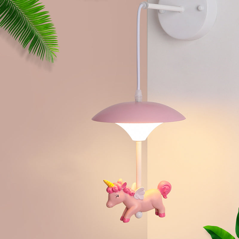 Vivolux | Schimmel Schattens Wandlampe Kind Acryl LED Weiße Wandmontierte Leuchte mit Cartoon Dekoration