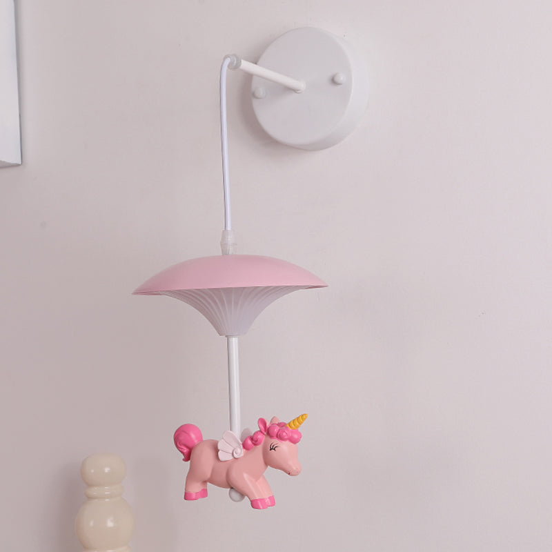 Vivolux | Schimmel Schattens Wandlampe Kind Acryl LED Weiße Wandmontierte Leuchte mit Cartoon Dekoration