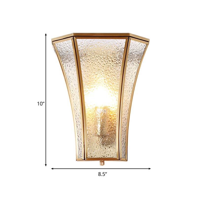 Vivolux | Trumpet Wandleuchte Traditioneller Texturiertes Glas 1 Kopf Gold Wandlampe Leuchte für Wohnzimmer