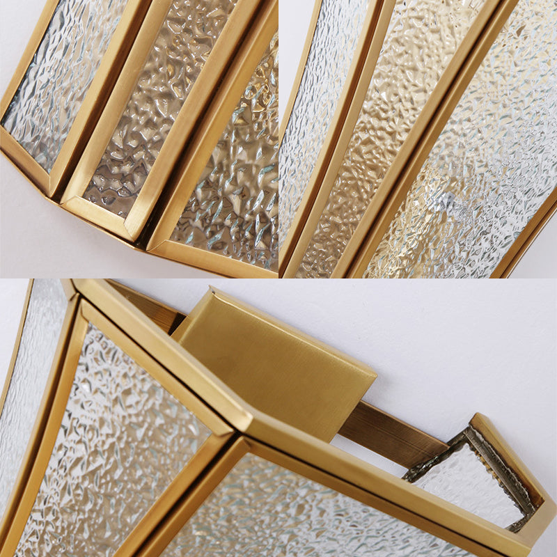 Vivolux | Trumpet Wandleuchte Traditioneller Texturiertes Glas 1 Kopf Gold Wandlampe Leuchte für Wohnzimmer
