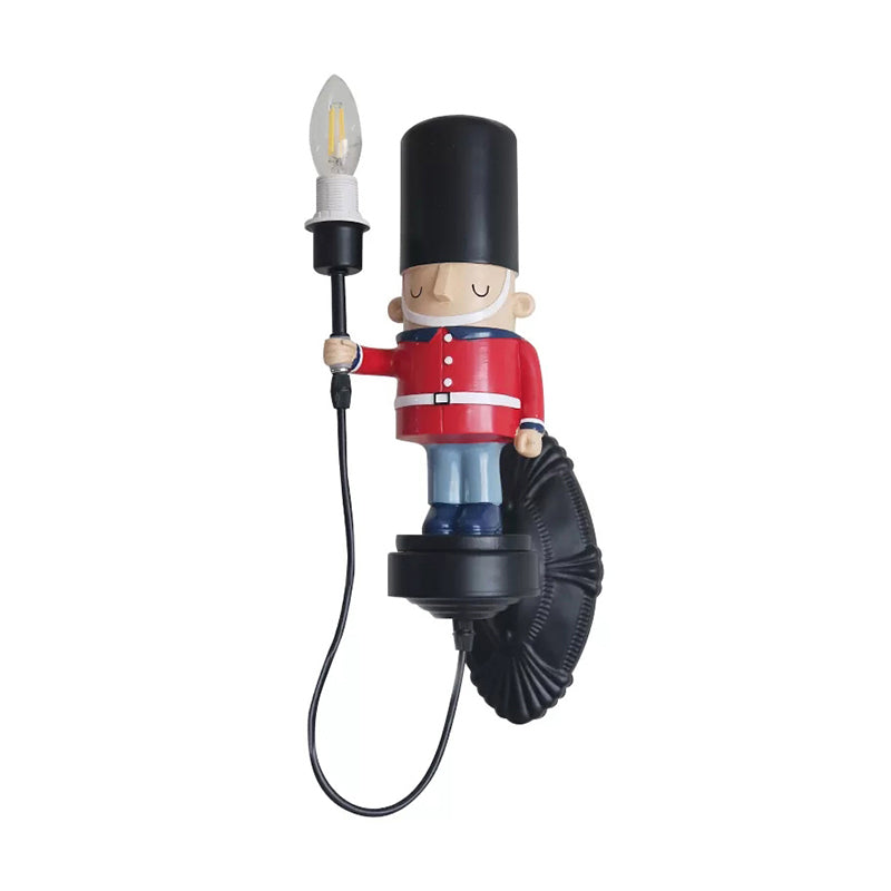 Vivolux | Resin Solider Wandlamp met Kaars 1 Hoofd Karton Wandlamp in Zwart voor Voyer Keuken