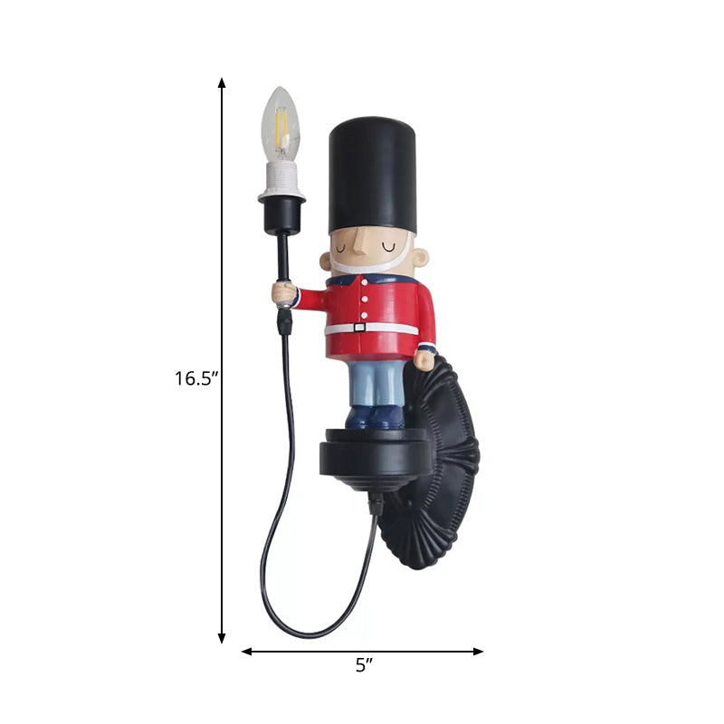 Vivolux | Resin Solider Wandlamp met Kaars 1 Hoofd Karton Wandlamp in Zwart voor Voyer Keuken