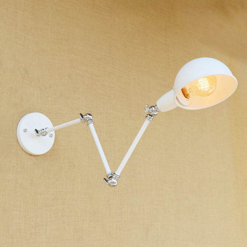 Vivolux | 1 Bulb Wandleuchte Retro-Stil Schwenkarm Metall Mini Wandlampe in Weiß für das Arbeitszimmer