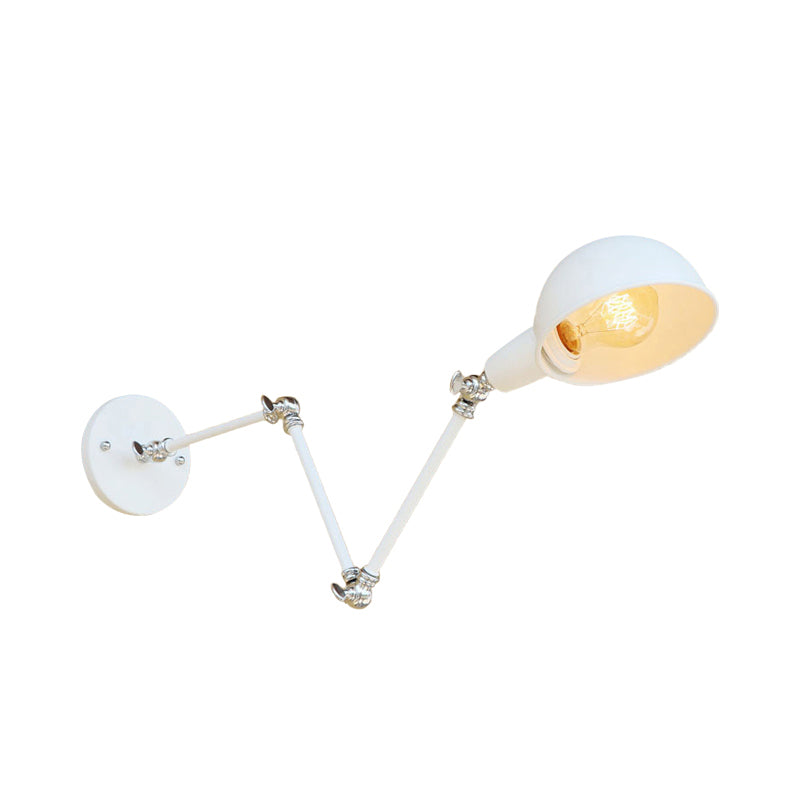 Vivolux | 1 Bulb Wandleuchte Retro-Stil Schwenkarm Metall Mini Wandlampe in Weiß für das Arbeitszimmer