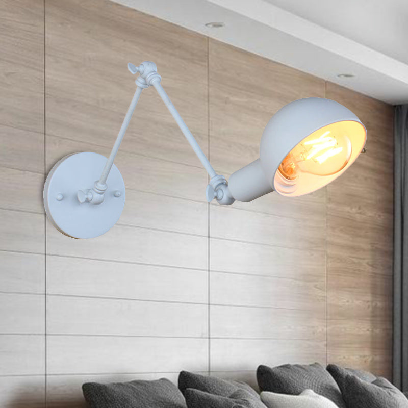 Vivolux | 1 Bulb Wandleuchte Retro-Stil Schwenkarm Metall Mini Wandlampe in Weiß für das Arbeitszimmer