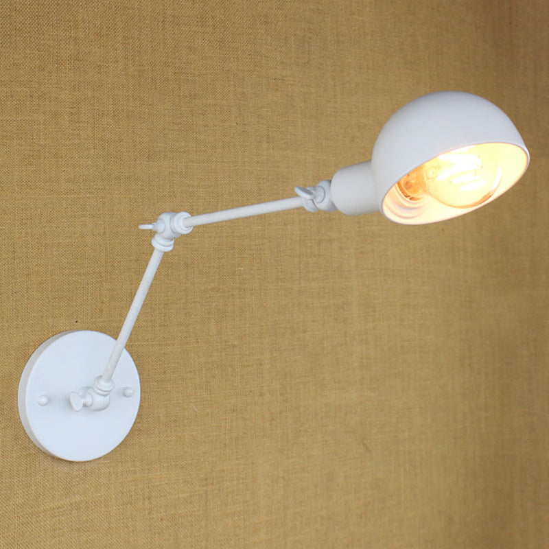 Vivolux | 1 Bulb Wandleuchte Retro-Stil Schwenkarm Metall Mini Wandlampe in Weiß für das Arbeitszimmer