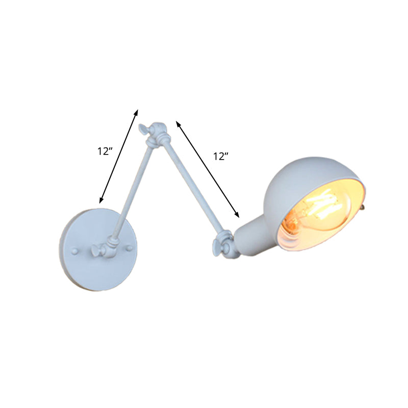 Vivolux | 1 Bulb Wandleuchte Retro-Stil Schwenkarm Metall Mini Wandlampe in Weiß für das Arbeitszimmer