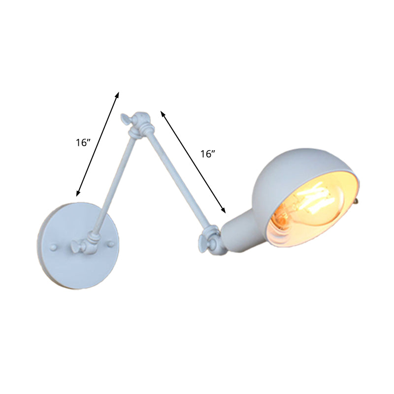 Vivolux | 1 Bulb Wandleuchte Retro-Stil Schwenkarm Metall Mini Wandlampe in Weiß für das Arbeitszimmer