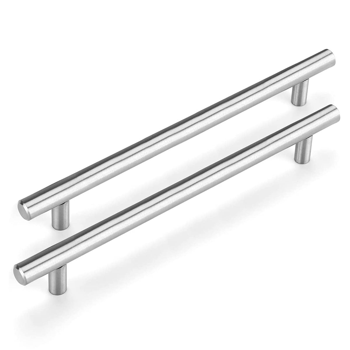 Vivolux | Gebürstetes Nickel Moderne Edelstahl Schubladenbeschläge T-Bar Griffe