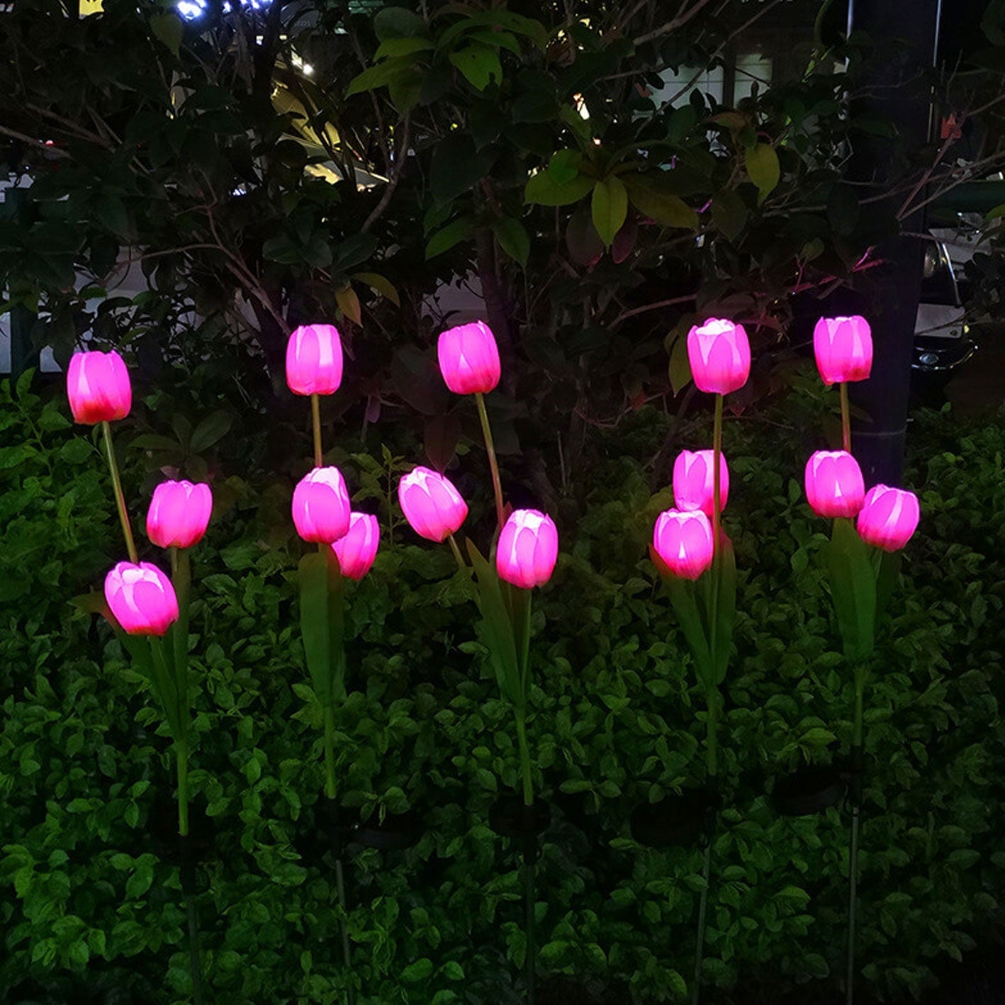Vivolux | Solar Tulpe Rasenlicht Außen Garten LED Tulpe Blumenlicht Bodenstecker Landschaftslicht