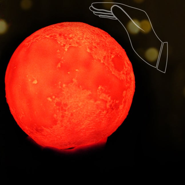 Vivolux | Kreative Mini Wiederaufladbare 3D Gedruckte Mond 1-Licht LED Tischlampe