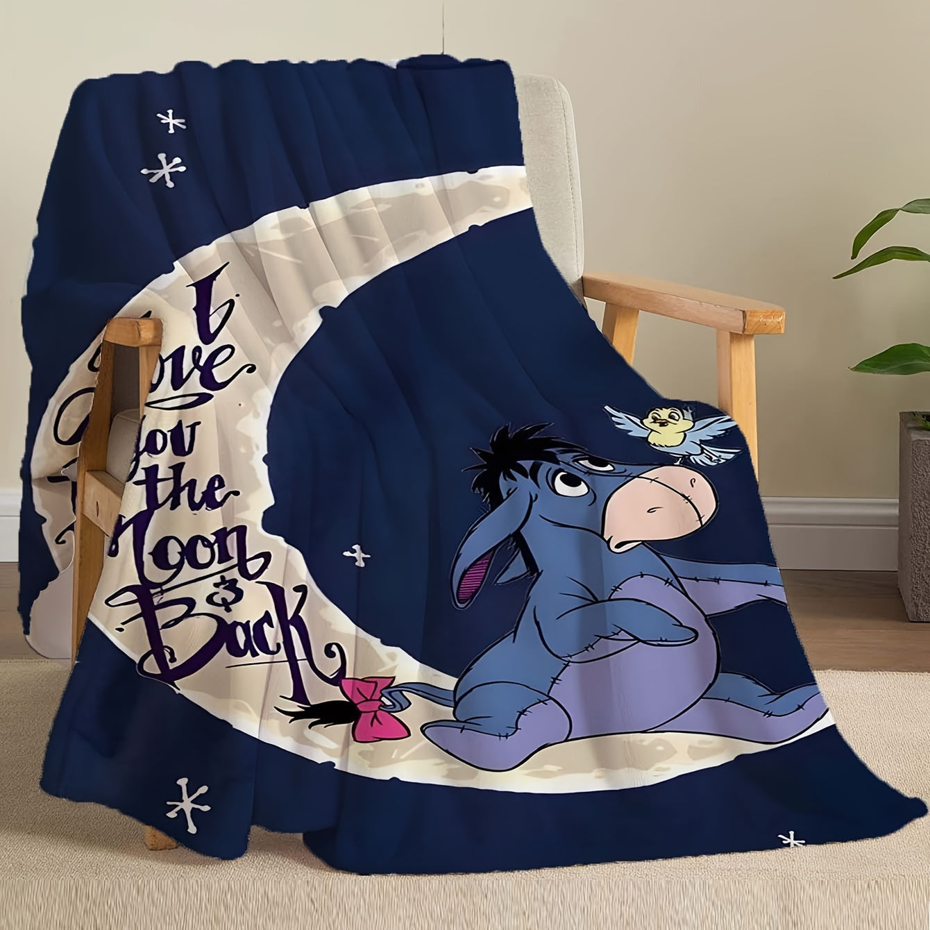 Vivolux | Weiche Fleece-Decke mit Eeyore-Design - Erhältlich in mehreren Größen für alle Jahreszeiten