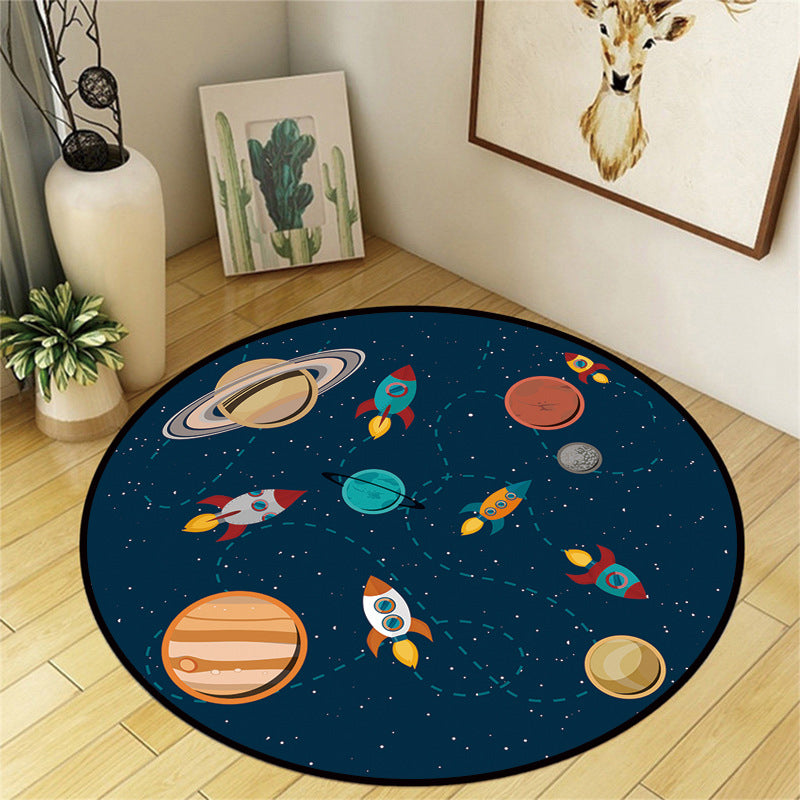 Vivolux | Schöner Multicolor Cartoon Teppich Polyester Tierdruck Teppich Rutschfest Maschinenwaschbar Fleckenresistenter Teppich für das Kinderzimmer