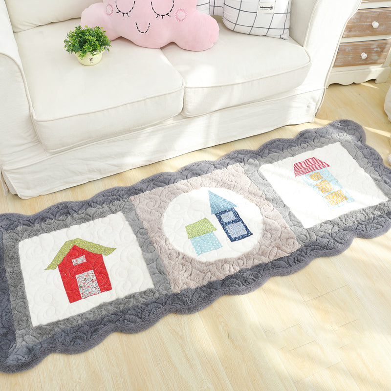 Vivolux | Scherpe Huis Teken Tapijt Multi-Kleur Kinderen Tapijt Synthetisch Vlekbestendig Huisdier Vriendelijk Antislip Gebied Tapijt voor Baby Kamer