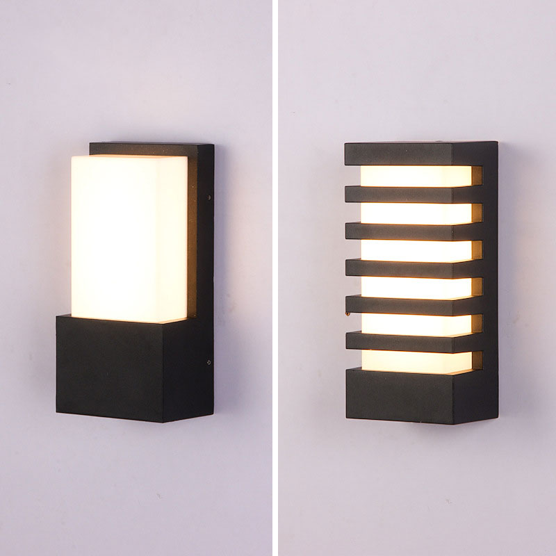 Vivolux | Rechthoekige LED Wandlamp Eenvoud Metallic Buiten Patio Wandlamp Verlichting