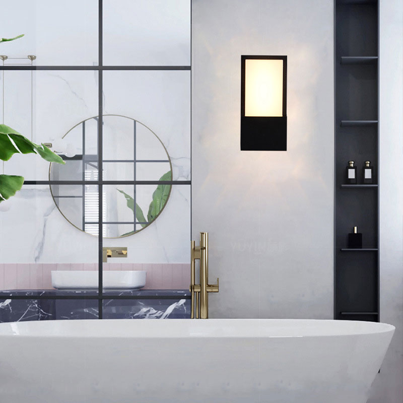 Vivolux | Rechthoekige LED Wandlamp Eenvoud Metallic Buiten Patio Wandlamp Verlichting