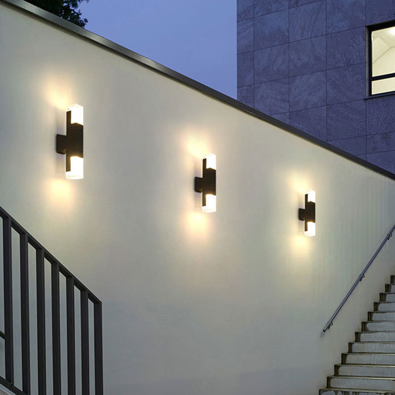 Vivolux | Rechthoekige LED Wandverlichting Hedendaagse Acryl Zwarte Wandlamp voor Balkon