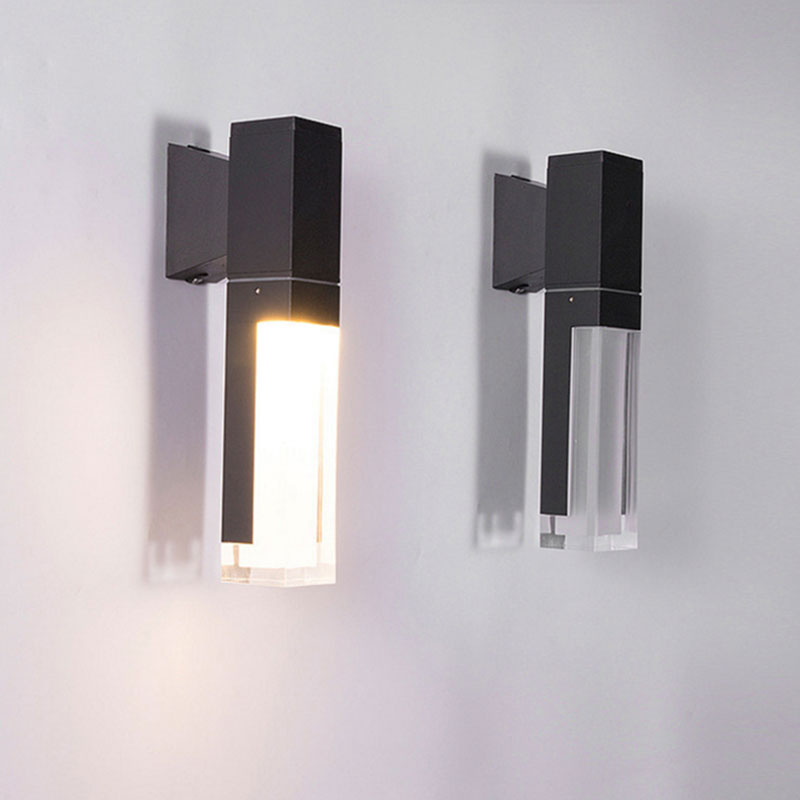 Vivolux | Rechthoekige LED Wandverlichting Hedendaagse Acryl Zwarte Wandlamp voor Balkon