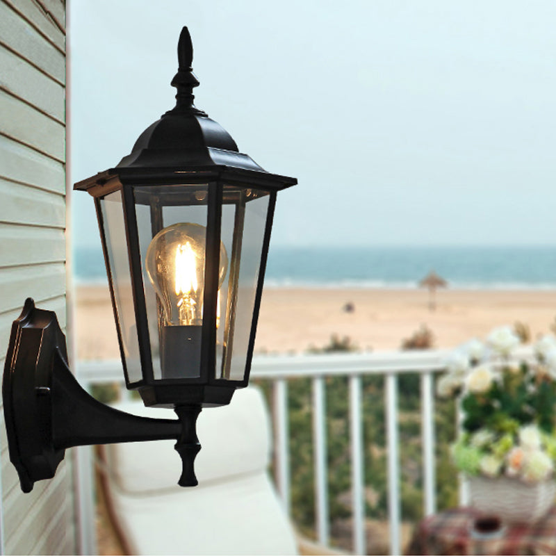 Vivolux | Tapered Klarer Glas Wand Scone Licht Traditionelle Einzelne Außen Wand Licht Fixture