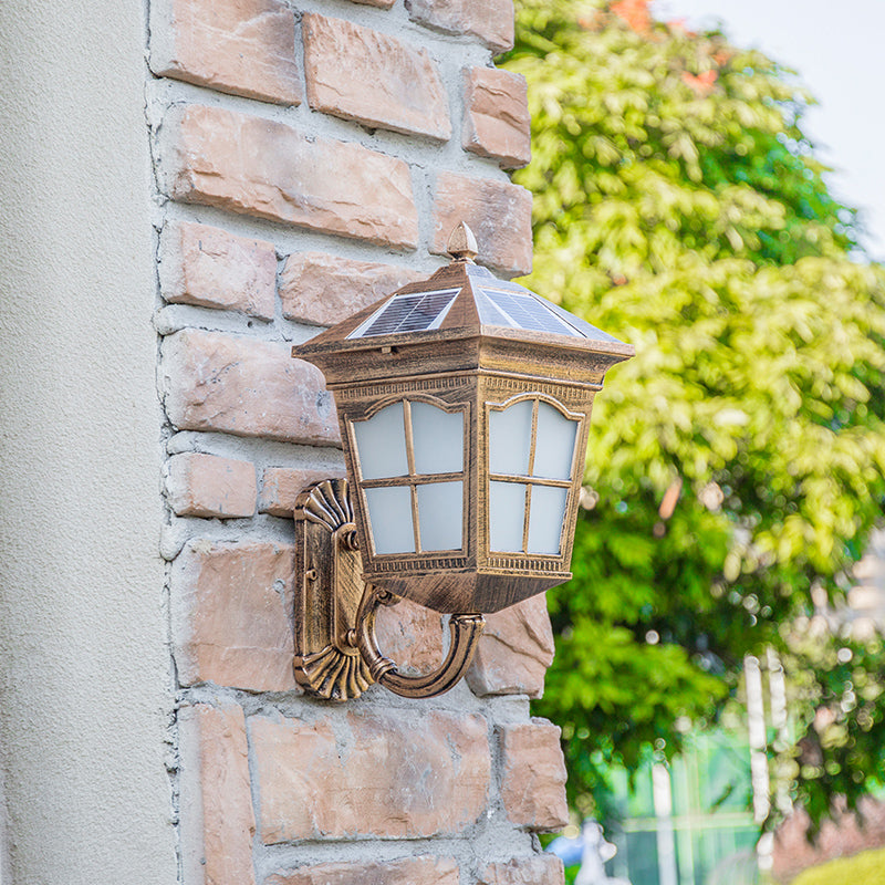 Vivolux | Traditionelle konische Form LED Wandmontage Licht Acryl Solar Wandlicht Leuchte für Außenbereich