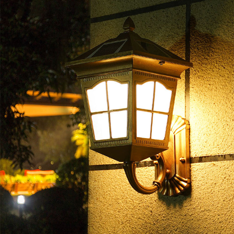 Vivolux | Traditionelle konische Form LED Wandmontage Licht Acryl Solar Wandlicht Leuchte für Außenbereich