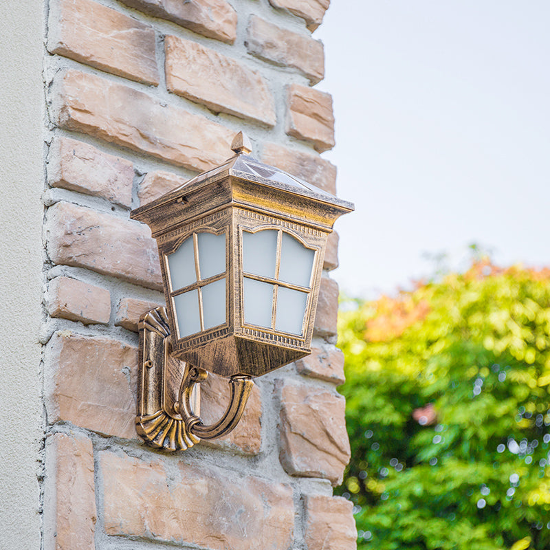 Vivolux | Traditionelle konische Form LED Wandmontage Licht Acryl Solar Wandlicht Leuchte für Außenbereich